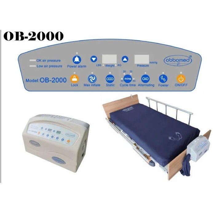 ObboMed OB-2000 Standard Air Mattress – 9” Alternating Low Air Loss