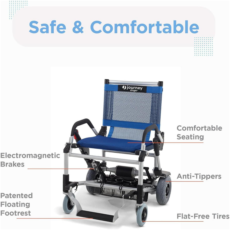 Journey Zinger Folding Power Chair Two-Handed Control