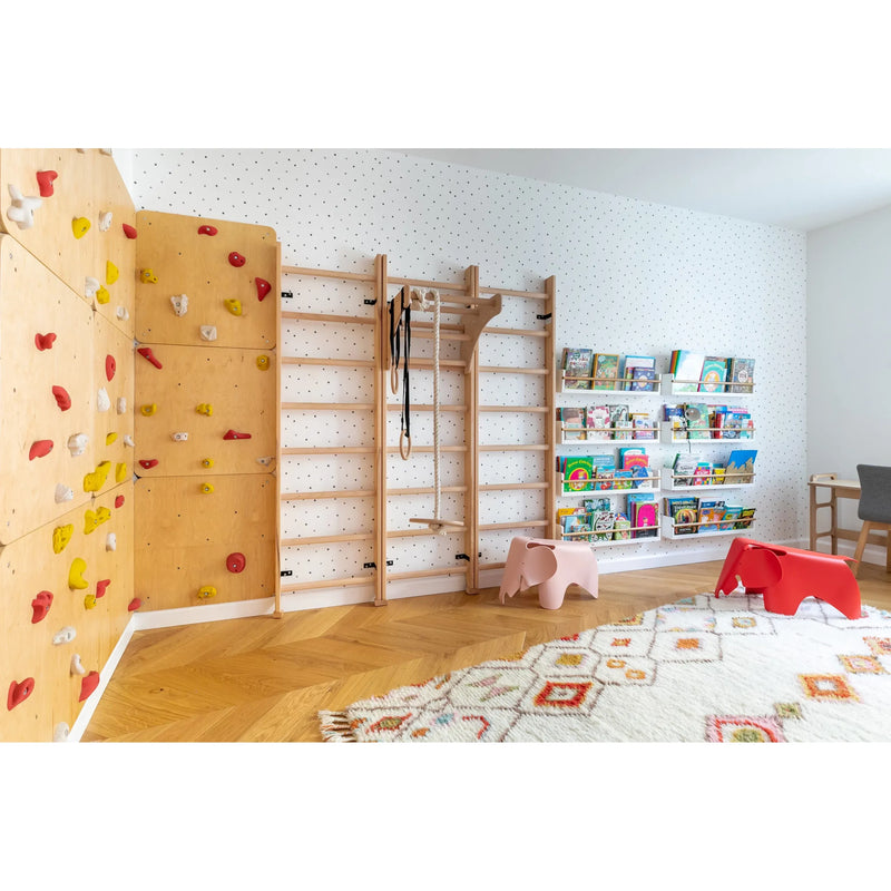 BenchK - Series 1 111 + A204 Wooden Wall Bars For Kids Room