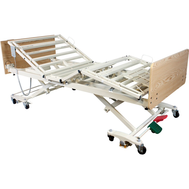 Dynarex DB300 Bariatric LTC 5 Function Low Bed Wood Boards Cherry