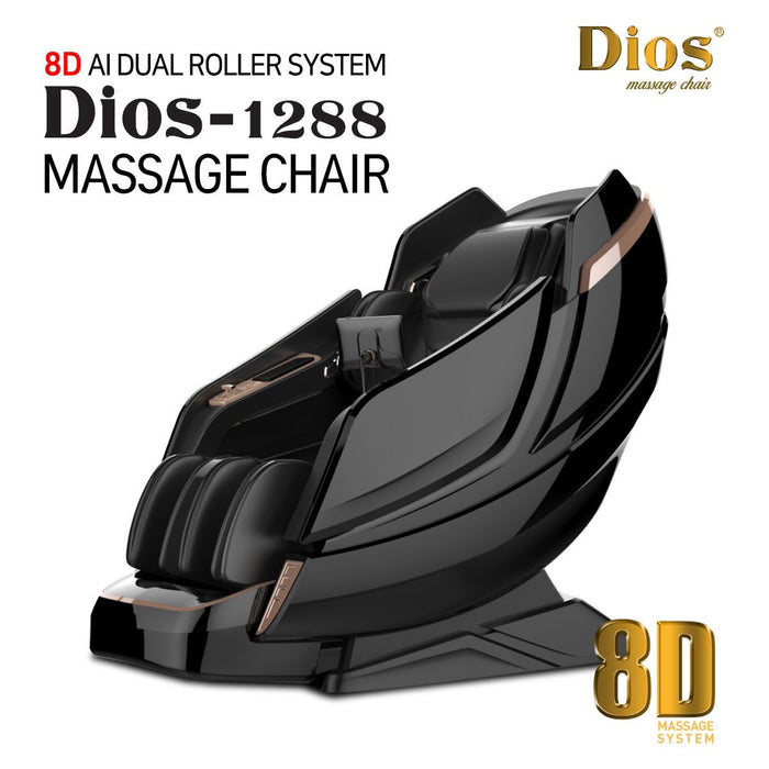 Dios Massage Chair 8D AI Dual Air Tech Touch Roller SL-track with Brain Relaxation Program Dios-1288