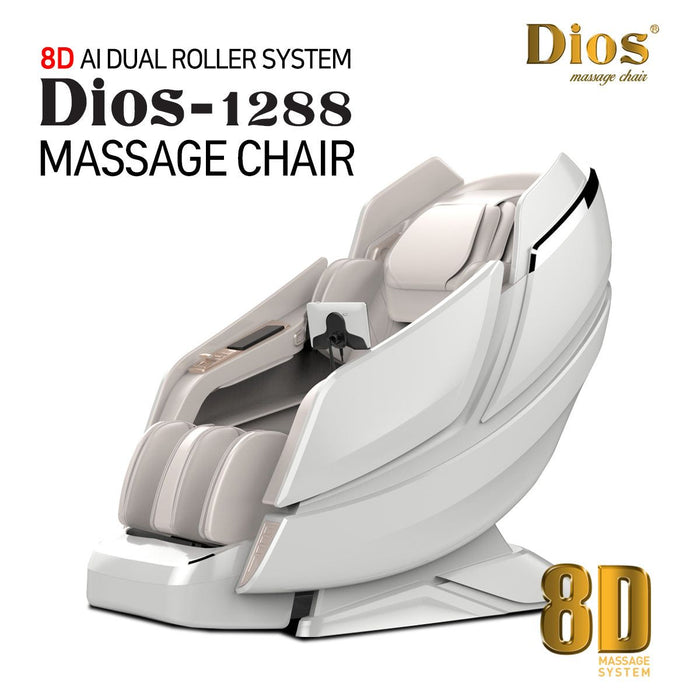 Dios Massage Chair 8D AI Dual Air Tech Touch Roller SL-track with Brain Relaxation Program Dios-1288