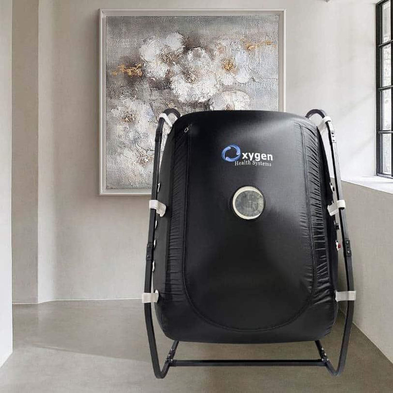 Oxygen Health Systems Hyperbaric Vertical Chamber Wheel Chair Ready MC4000U Model U-Shape Zipper 1.3 ATA