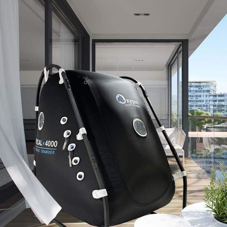 Oxygen Health Systems Hyperbaric Vertical Chamber Wheel Chair Ready MC4000U Model U-Shape Zipper 1.3 ATA