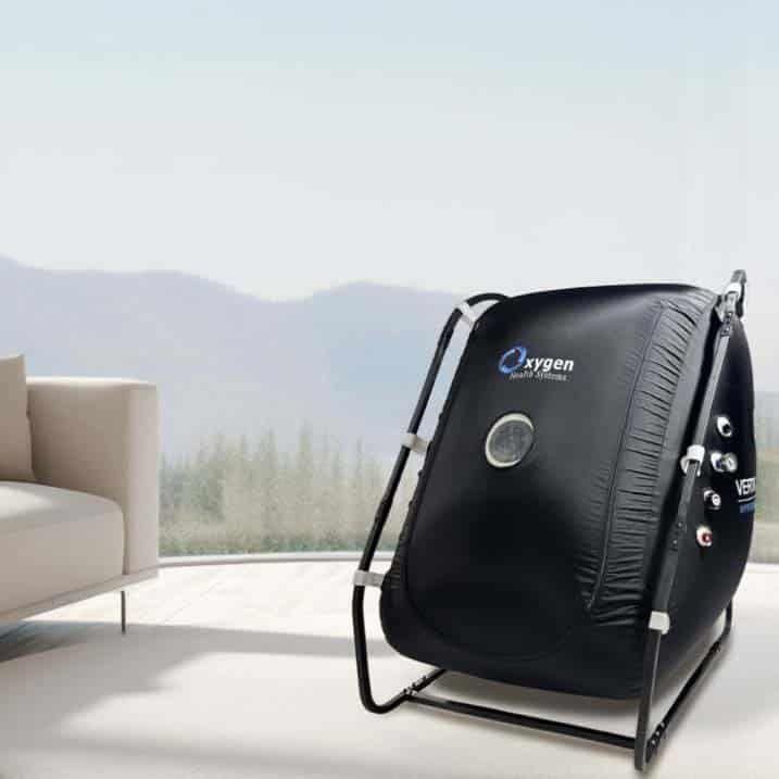 Oxygen Health Systems Hyperbaric Vertical Chamber Wheel Chair Ready MC4000U Model U-Shape Zipper 1.3 ATA