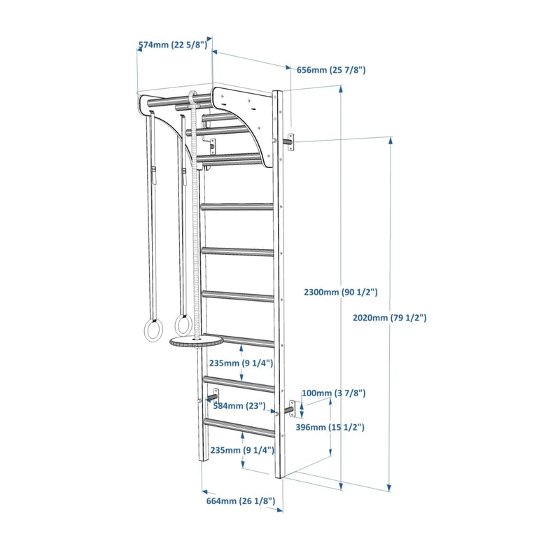 BenchK - Series 2 212 Wall Bar With Accessories