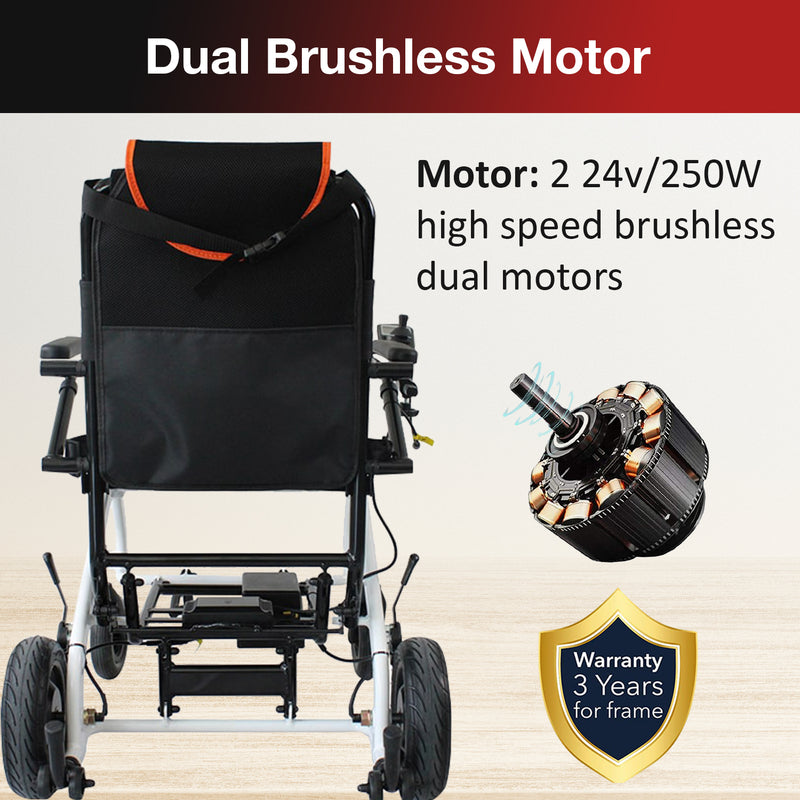 MobiJoe Travel UltraLite Powered Wheelchair 500W Dual Motor