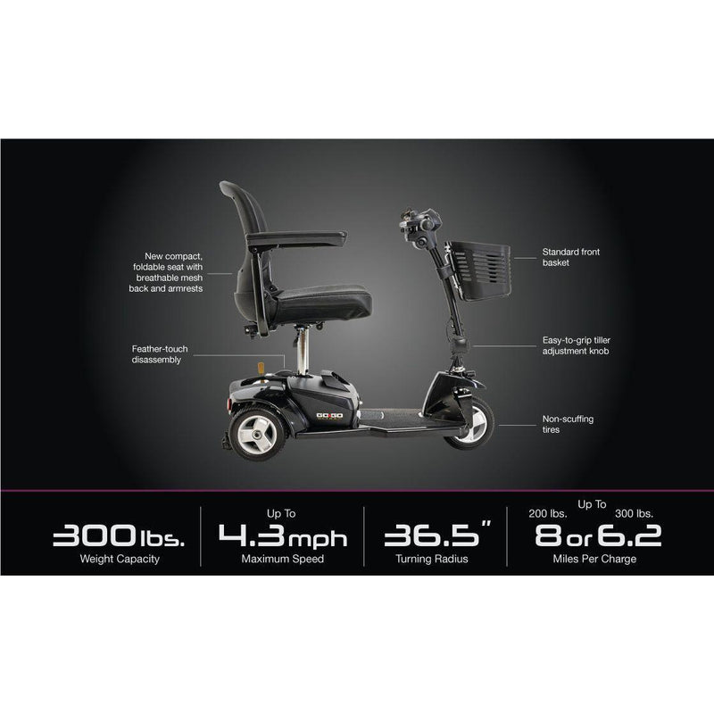 Pride Go-Go Ultra X - 3 Wheel Travel Scooter