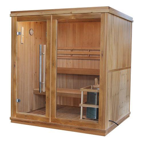 Sunray Charleston 4-person Indoor Traditional Sauna Double Bench