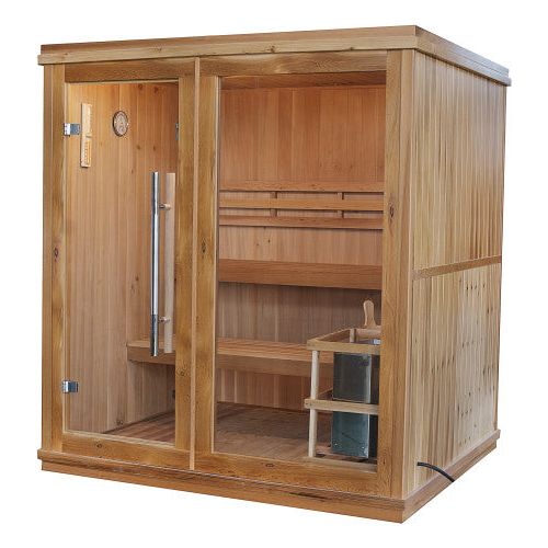 Sunray Roslyn 4-person Indoor Traditional Sauna Double Bench