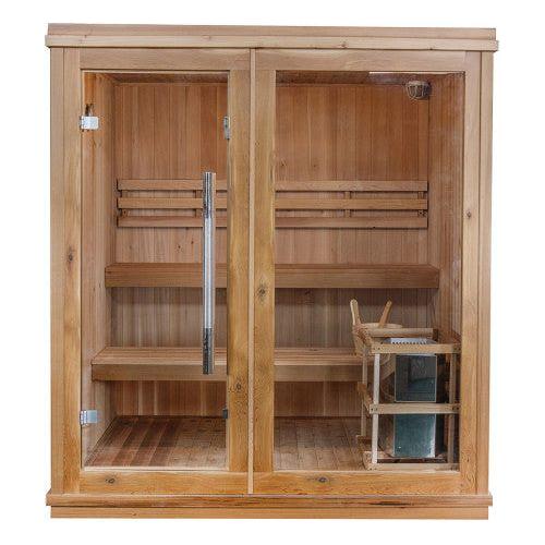 Sunray Charleston 4-person Indoor Traditional Sauna Double Bench