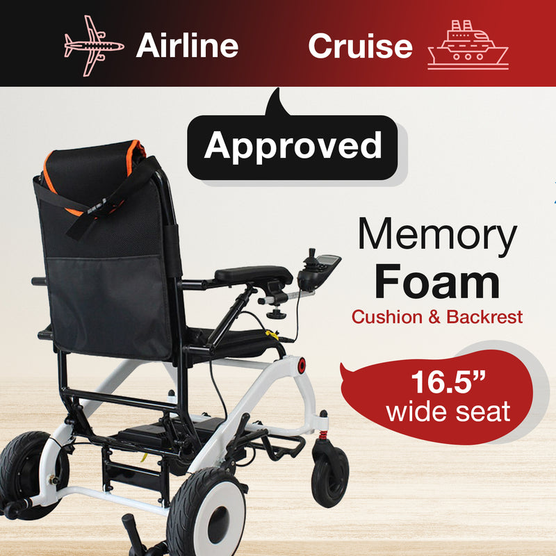 MobiJoe Travel UltraLite Powered Wheelchair 500W Dual Motor
