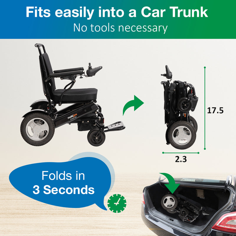 MobiJoe Travel Light Powered Wheelchair 500W Dual Motor