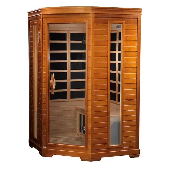 Dynamic Heming Elite 2-Person Corner Ultra Low EMF FAR Infrared Sauna (Canadian Hemlock)