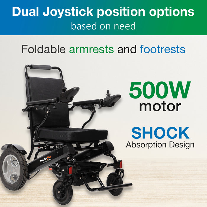 MobiJoe Travel Light Powered Wheelchair 500W Dual Motor