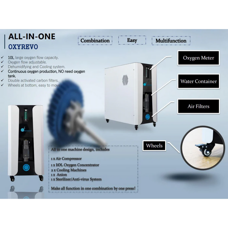 OXYREVO Space60 1.5 - 2.0ATA Hard Sitting Hyperbaric Chamber