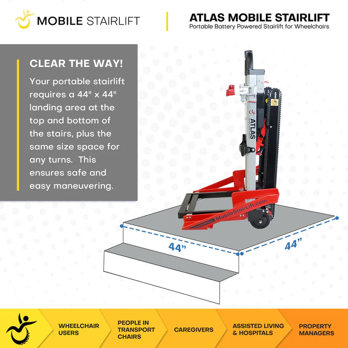 Atlas Portable Wheelchair Stairlift