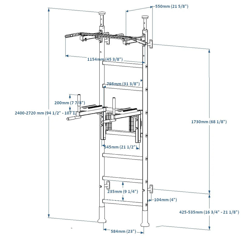 BenchK - Series 5 522 Wall Bars With Accessories