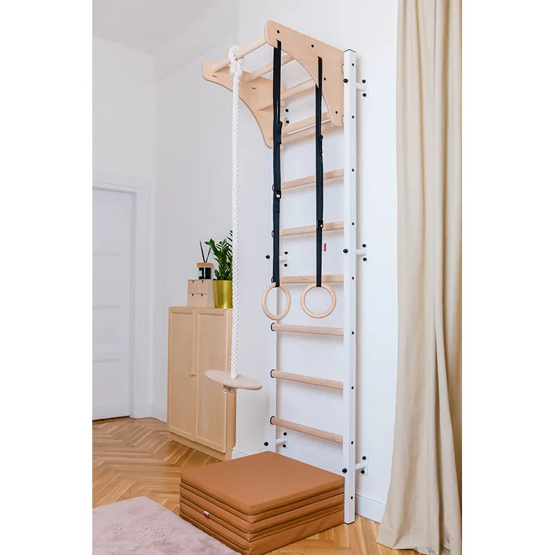 BenchK - Series 7 712 Wall Bars With Adjustable Pull-Up Bar & Bench top