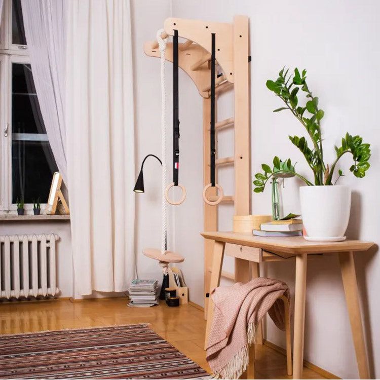 BenchK - Series 1 111 + A204 Wooden Wall Bars For Kids Room