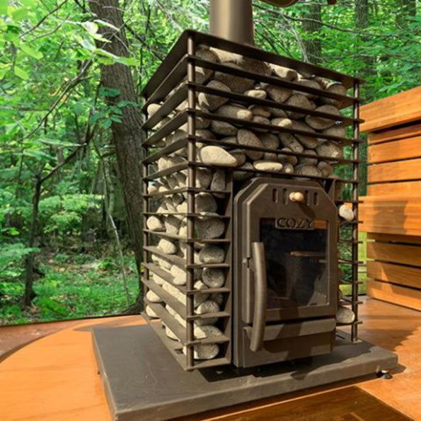 Cozy Heat Quattro Through-Wall Pkg Wood-Burning Sauna Stove Package