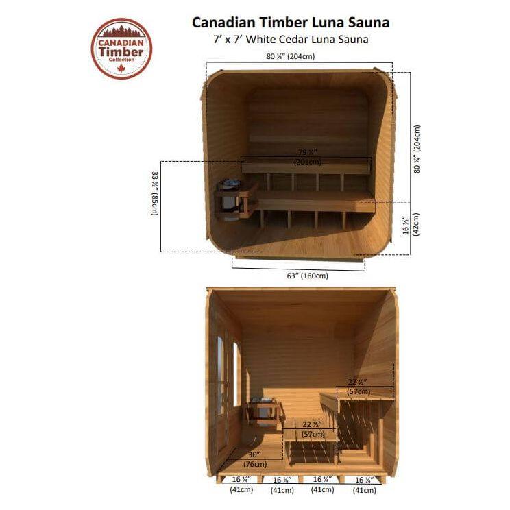 Dundalk Outdoor Sauna Canadian Timber Luna CTC22LU