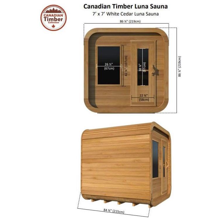 Dundalk Outdoor Sauna Canadian Timber Luna CTC22LU