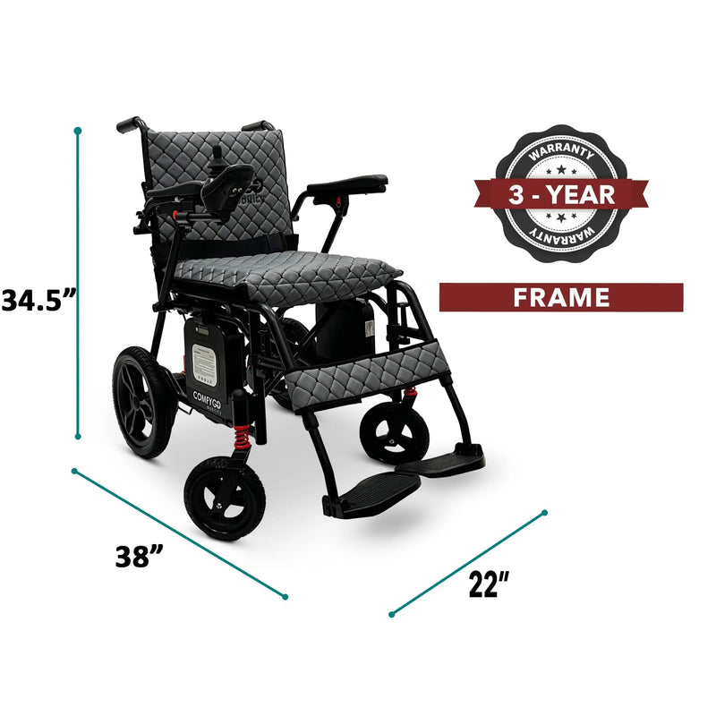 X-7 ComfyGO Ultra-Lightweight Dual Battery Electric Wheelchair