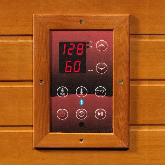 Dynamic Santiago 2-Person Full Spectrum Near Zero EMF FAR Infrared Sauna (Canadian Hemlock)