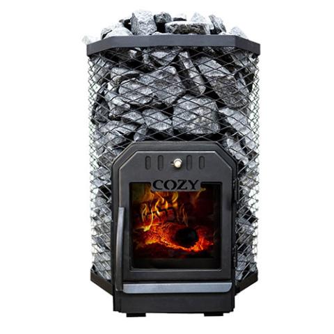 Cozy Heat Pkg Wood-Burning Sauna Stove Package, Up to 18kW