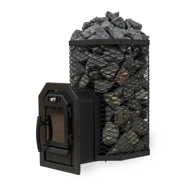 Cozy Heat Through-Wall Pkg Wood-Burning Sauna Stove Package, Up to 18kW