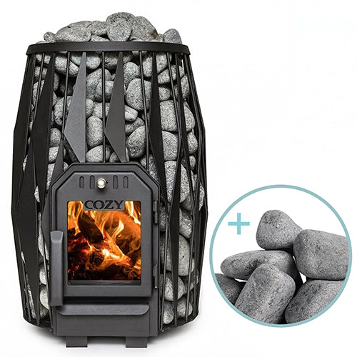 Cozy Heat OG Pkg Wood-Burning Sauna Stove Package, Up to 18kW