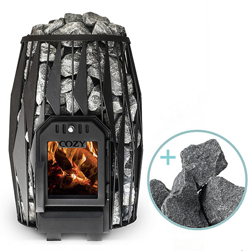 Cozy Heat OG Pkg Wood-Burning Sauna Stove Package, Up to 18kW