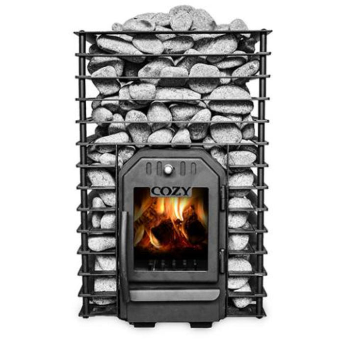 Cozy Heat Quattro Through-Wall Pkg Wood-Burning Sauna Stove Package