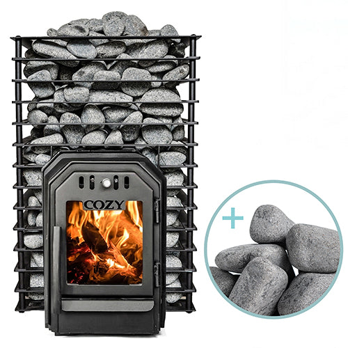 Cozy Heat Quattro Through-Wall Pkg Wood-Burning Sauna Stove Package