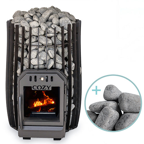 Cozy Heat SW Pkg Wood-Burning Sauna Stove Package, Up to 18kW