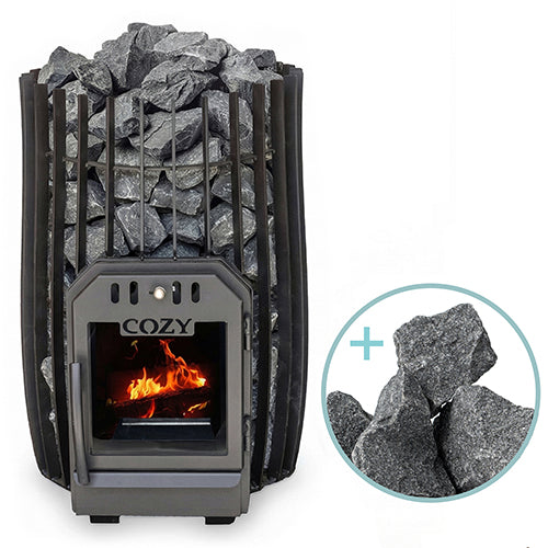 Cozy Heat SW Pkg Wood-Burning Sauna Stove Package, Up to 18kW