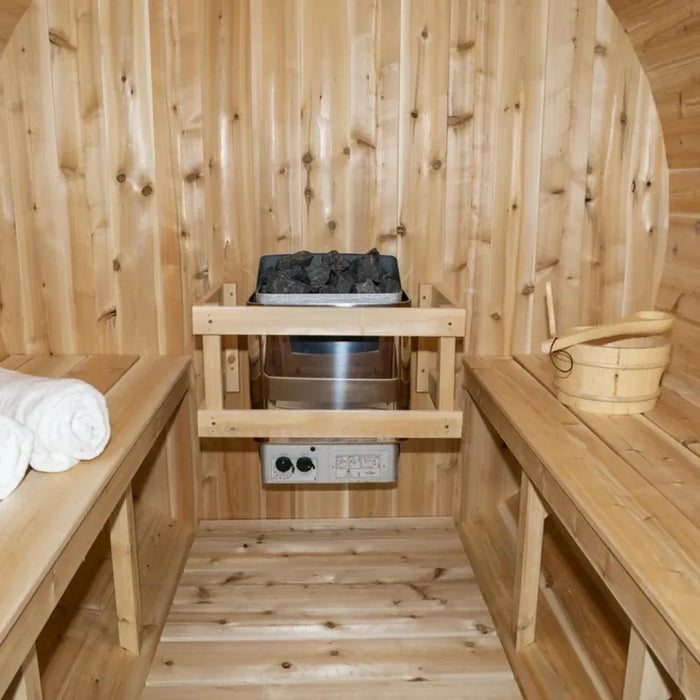 Dundalk LeisureCraft Canadian Timber Serenity 3-4 Person Barrel Sauna CTC2245W