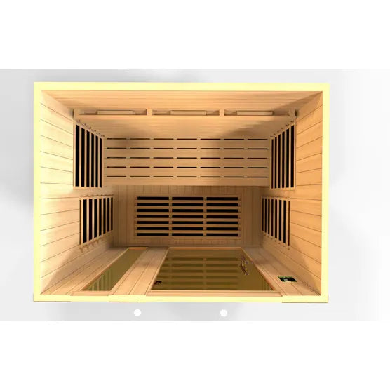 Dynamic Lugano 3-Person Full Spectrum Near Zero EMF FAR Infrared Sauna (Canadian Hemlock)