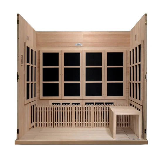 Golden Designs Catalonia 8-Person PureTech™ Near Zero EMF (Under 2MG) FAR Infrared Sauna (Canadian Hemlock)