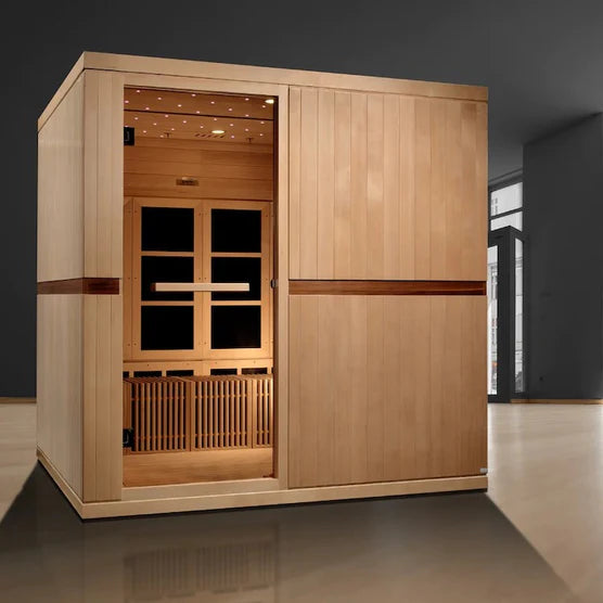 Golden Designs Catalonia 8-Person PureTech™ Near Zero EMF (Under 2MG) FAR Infrared Sauna (Canadian Hemlock)
