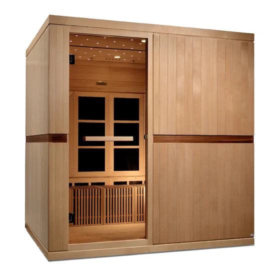 Golden Designs Catalonia 8-Person PureTech™ Near Zero EMF (Under 2MG) FAR Infrared Sauna (Canadian Hemlock)