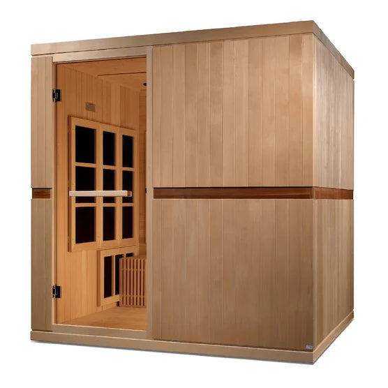 Golden Designs Catalonia 8-Person PureTech™ Near Zero EMF (Under 2MG) FAR Infrared Sauna (Canadian Hemlock)