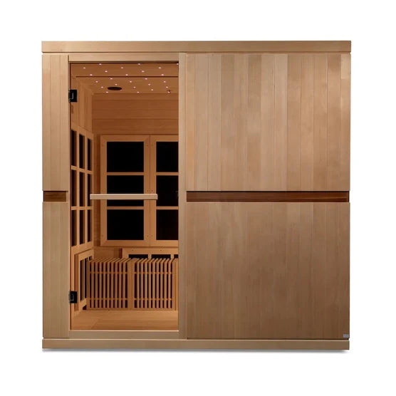 Golden Designs Catalonia 8-Person PureTech™ Near Zero EMF (Under 2MG) FAR Infrared Sauna (Canadian Hemlock)