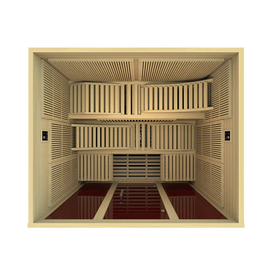 Dynamic Monaco Elite 6-Person Ultra Low EMF FAR Infrared Sauna (Canadian Hemlock)