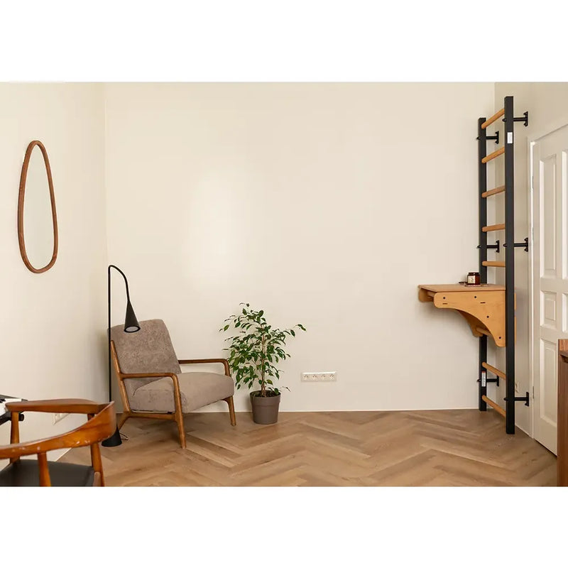 BenchK - Series 7 712 Wall Bars With Adjustable Pull-Up Bar & Bench top