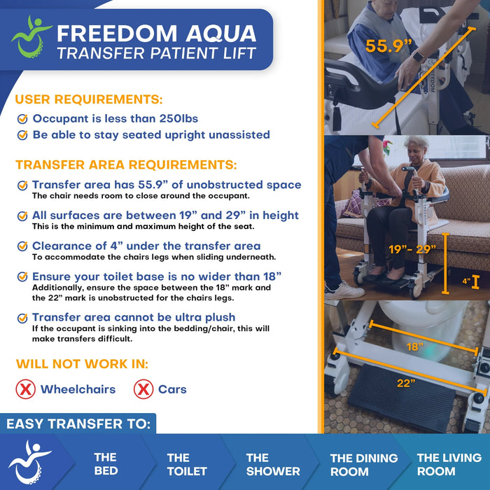 Freedom Aqua Transfer Patient Lift