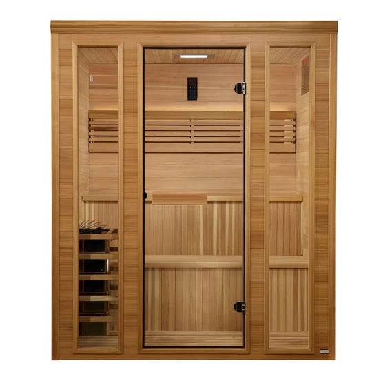 Golden Designs Engelberg 4-6 Person Traditional Steam Sauna - Pacific Premium Clear Cedar