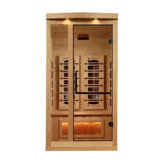 Golden Designs 1-2 Person Full Spectrum with Himalayan Salt Bar (Canadian Hemlock)