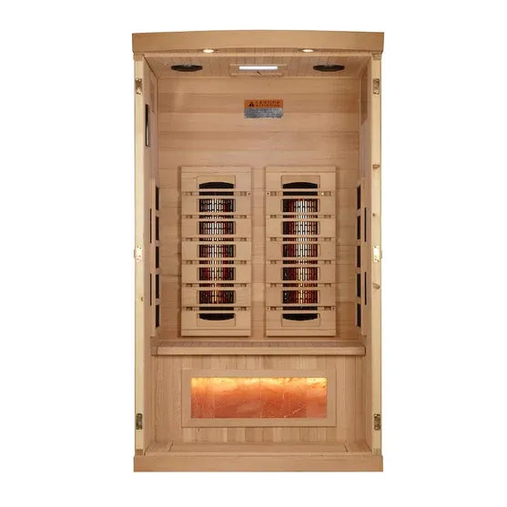 Golden Designs 1-2 Person Full Spectrum with Himalayan Salt Bar (Canadian Hemlock)